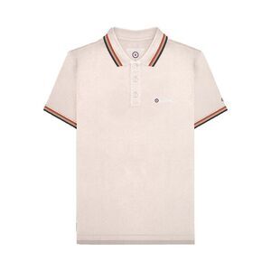 Lambretta Mens SS25 Triple Tipped Polo Shirt / Oatmeal